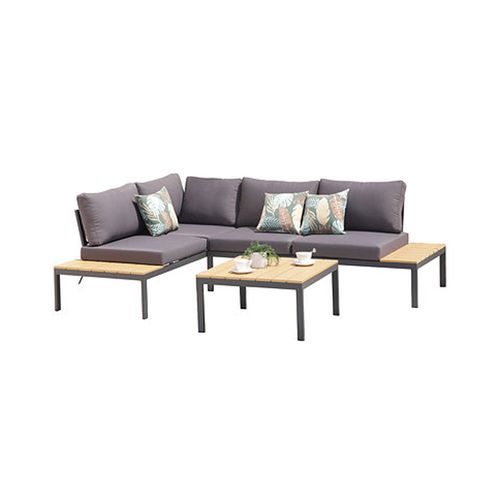 Set Living Esquinero Caño Lublin Gris Outzen