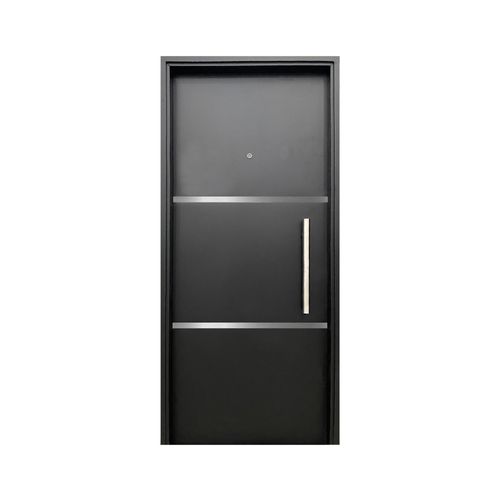 Puerta Derecha Aplique barral y Pintura Negra 80X200 Cm Barmetal
