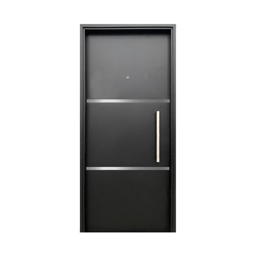 Puerta Izquierda Aplique barral+Pintura Negra 80X200 Cm Barmetal