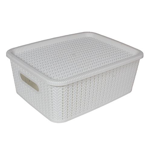 Caja Organizadora Rattan Blanca 12.5Lts Sao Bernardo