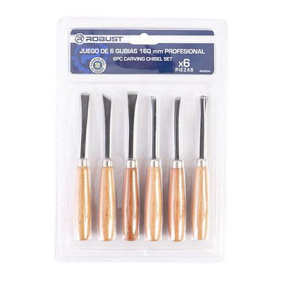 Juego de 6 Gubias Profesional 160 mm Robust