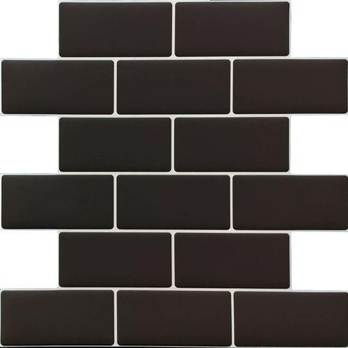 Wallsticker Ceramico Autoadhesivo Subway Negro 25,4 X 25,4Cm Muresco