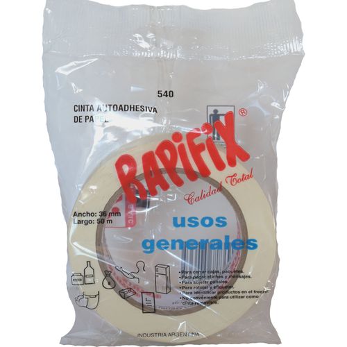 Cinta Papel Uso Gral 36mmx50mt Rapifix