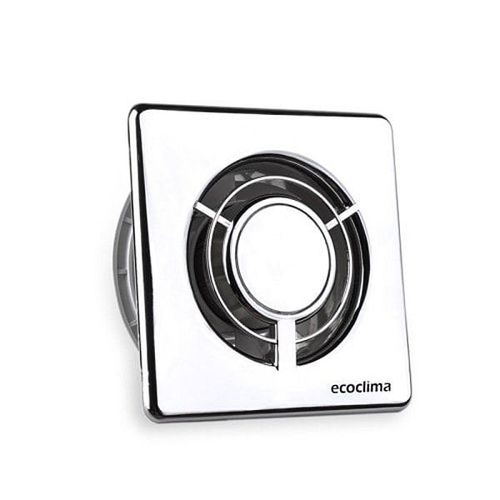 Extractor Para Baño Cromo Cuadrado Diámetro 10 Cm Ecoclima