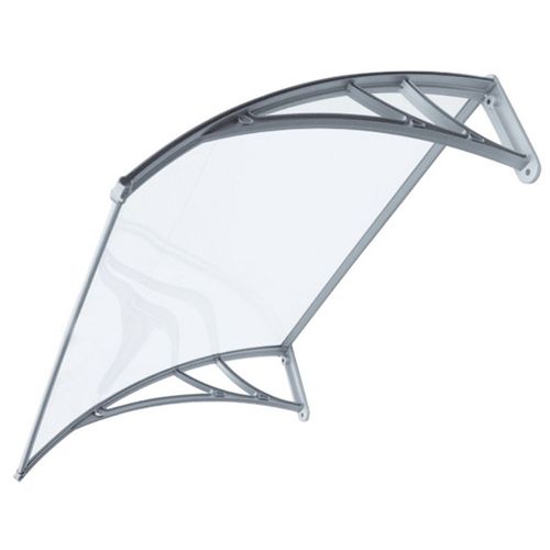 Alero Protección Aluminio Transparente 100X150 Cm Baldara
