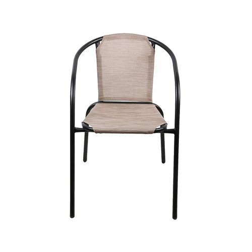 Silla Caño Y Textileno Beige Outzen