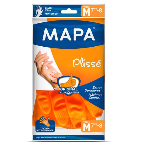 Guantes Plissé Satinado M Mapa