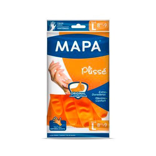 Guantes Plissé Satinado L Mapa