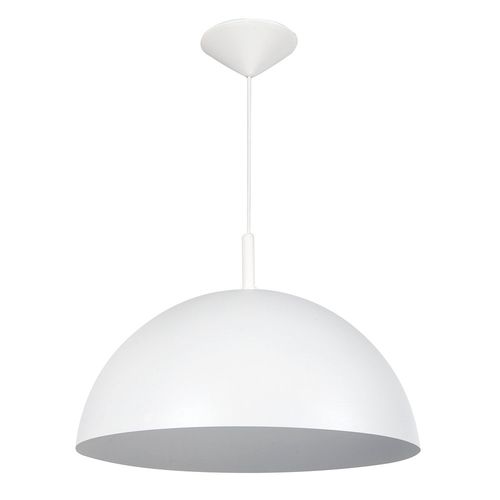 Colgante Media Esfera 1L E27 40Cm Blanco Faroluz