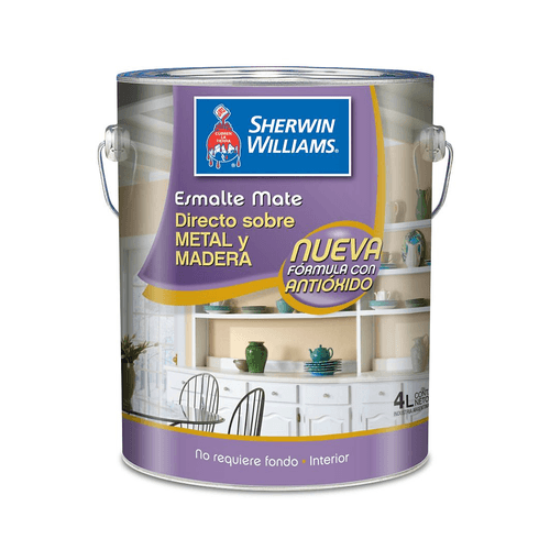 Esmalte Mate Blanco 4 Lts Sherwin Williams