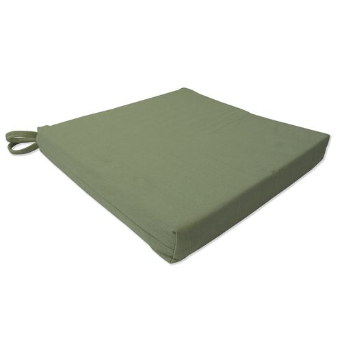 Almohadon Silla 37X37 Tusor Verde Seco