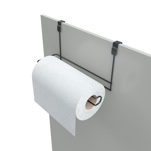 Porta Rollo Cocina para Colgar Negro