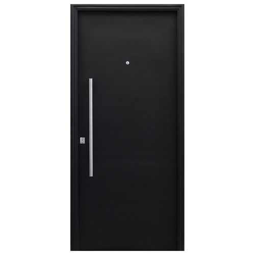 Puerta Inyectada Pintura Final Negra 08X200 Cm Barmetal