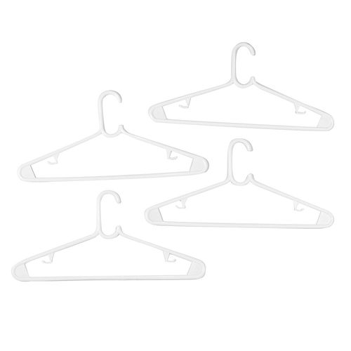 Percha Plástica Triangulo Blanca X 4 U Deses Plast