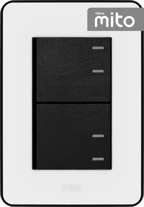 Linea Armada Mito Negra 2 Interruptores Medio Teclon Jeluz