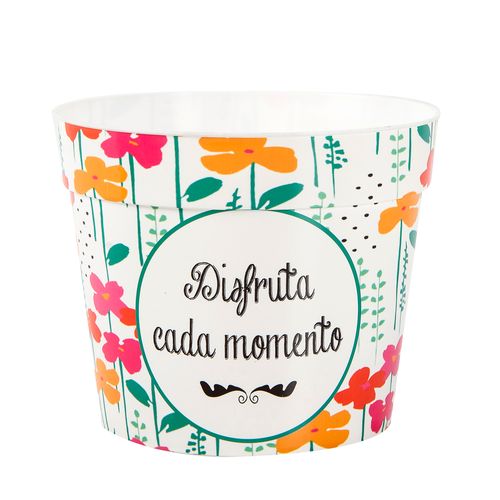 Maceta Plástica Decorada M16 Arte Y Naturaleza