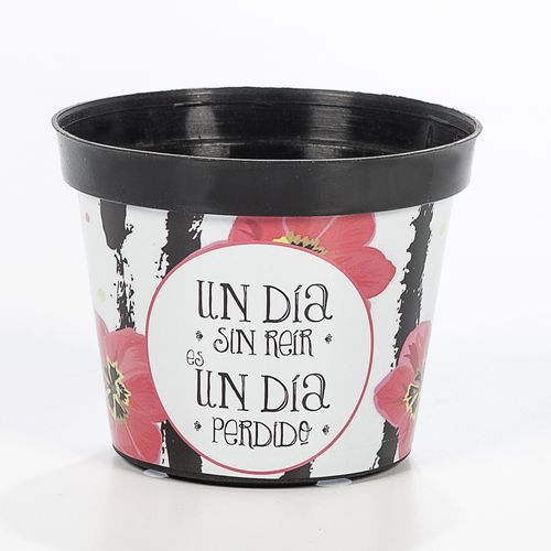 Maceta Plástica Decorada M10 Arte Y Naturaleza