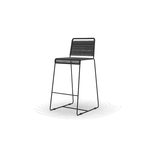 Banqueta de Bar 56X46X98Cm Negro Amsterdam Rodaber