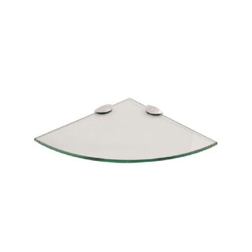 Repisa de Vidrio Curva Transparente 25x25 cm Vessanti