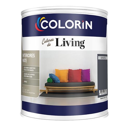 Látex Interior Living Hematita 1Lts Colorin