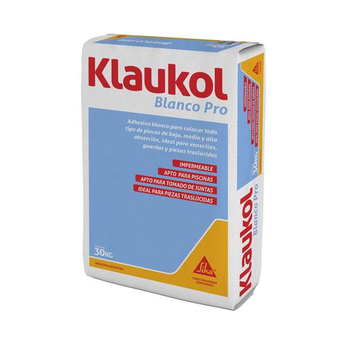 Adhesivo Klaukol Blanco Pro x 30Kg.