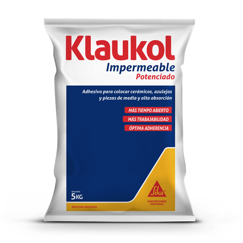 Adhesivo Impermeable Potenciado X 5Kg. Klaukol