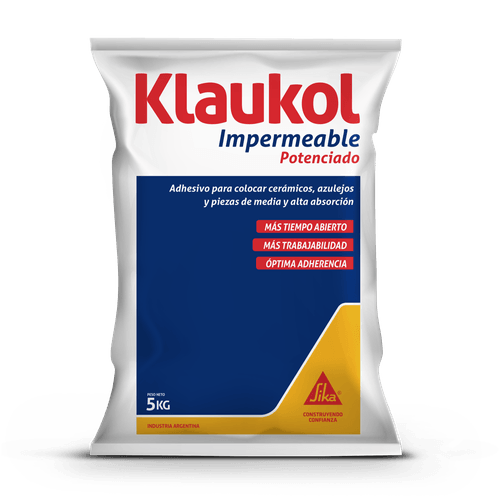 Adhesivo Impermeable Potenciado Klaukol x 5Kg.