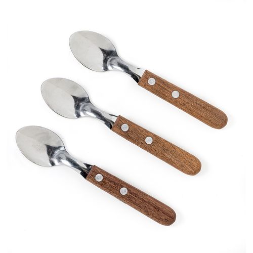 Cuchillos Mango Madera X 3 Un Carol