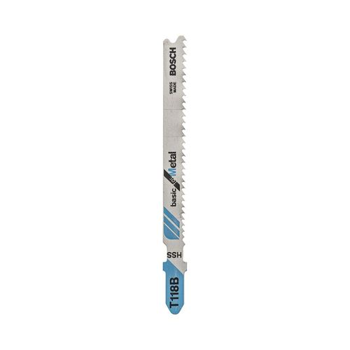 Hoja De Calar T118B Plata Basic For Metal 5 Unidades Bosch