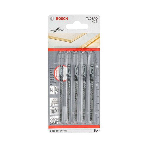 Hoja De Calar T101AO Plata Clean For Wood 5 Unidades Bosch