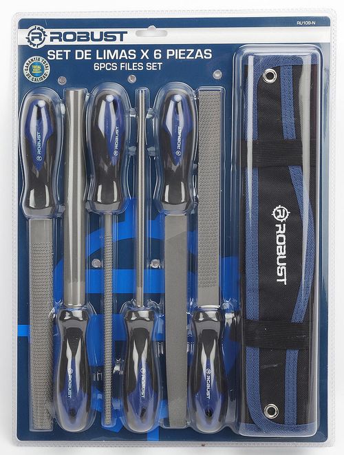 Set de Limas y Escofinas 6 un. + Estuche Robust