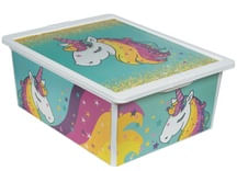 Caja Organizadora Diseño Unicornio 17Lts Sao Bernardo