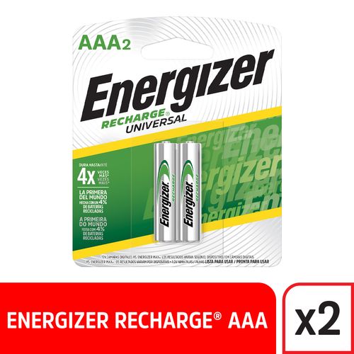 Pila Recargable AAA X2 700Mah Verde 9,6X11,5X1,18Cm Energizer