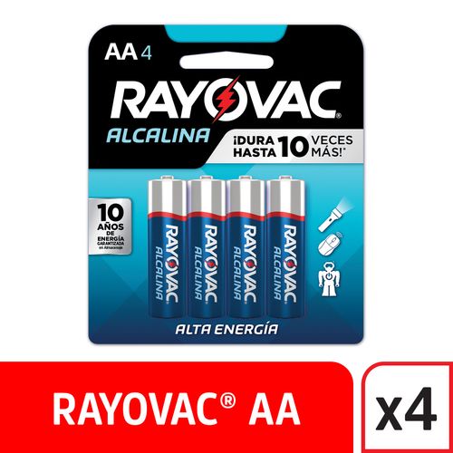 Pila Alcalina AA Azul X 4 Un Rayovac