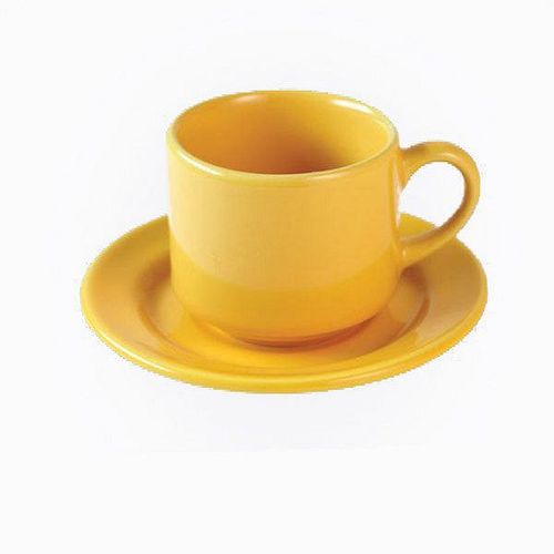 Taza Con Plato Biona Ceramica Donna Amarillo