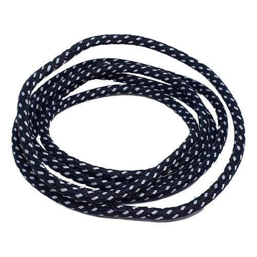 Cable Textil Negro Pintas Blancas X 5 M Elkas