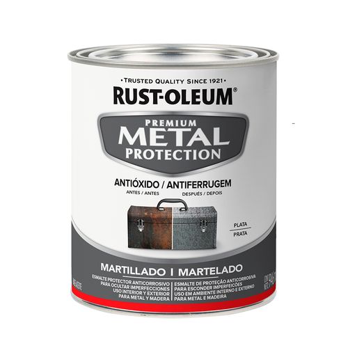 Esmalte Metal Protection Plata Martillado 0,946 L Rust Oleum