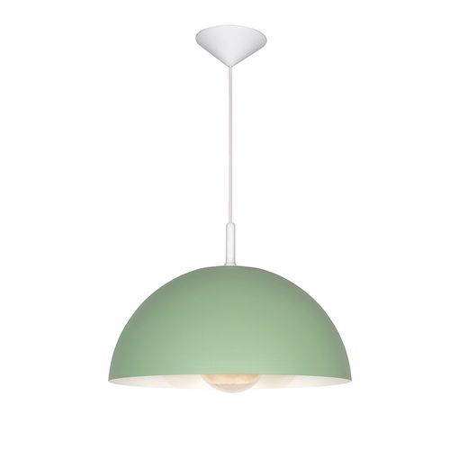 Colgante Media Esfera 1L E27 40Cm Verde Faroluz