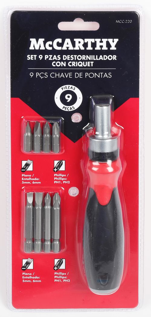 Set destornillador Llave crique 9 piezas McCarthy