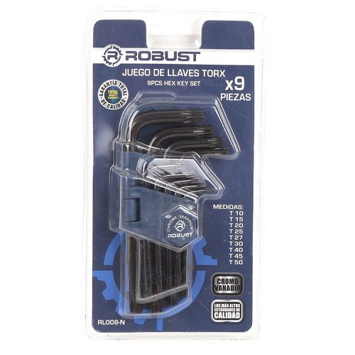 Juego de Llaves Torx Largas 9 Piezas Robust