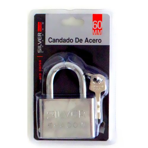 Candado Acero Inoxidable 60mm Silver Shadow