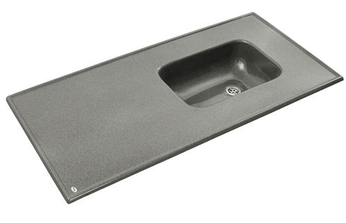 Mesada De Cocina Sin Zócalo Gris Oscuro 140X60 Cm Durafort