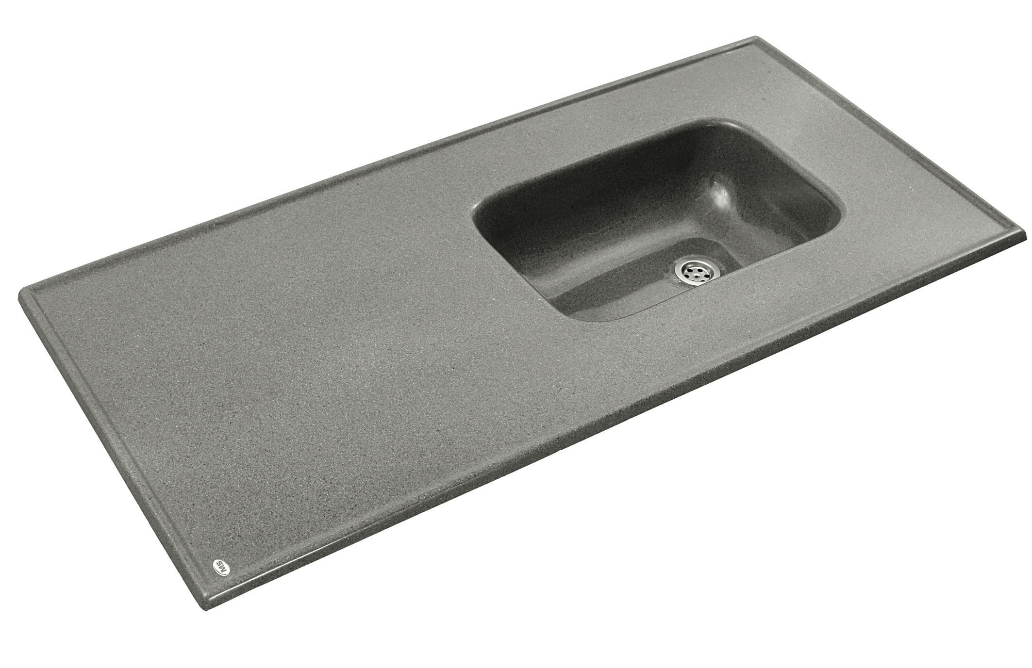 Mesada de Cocina Mármol Sintético 140X60 Cm Gris Oscuro Sin Zócalo Durafort