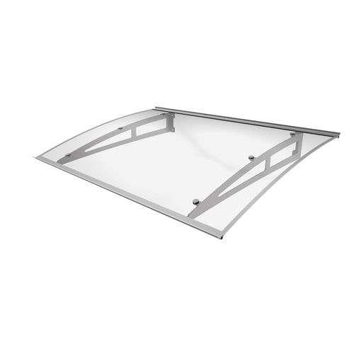 Alero Protección Aluminio 100X120 Cm Transparente Baldara
