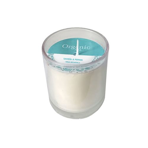 Vela Basic Sandia Pepino Vaso De Vidrio Organic Spa