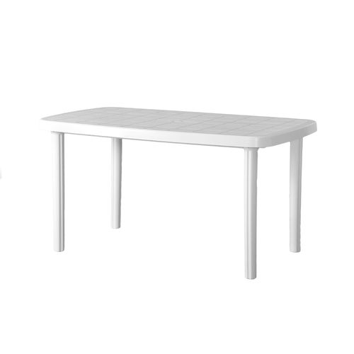 Mesa Plástica Margarita Blanco 135X80X75 Cm Voss 2000