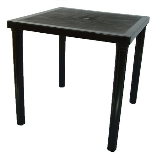 Mesa Plástica Voss 2000 Jamaica Negro 75X75 Cm