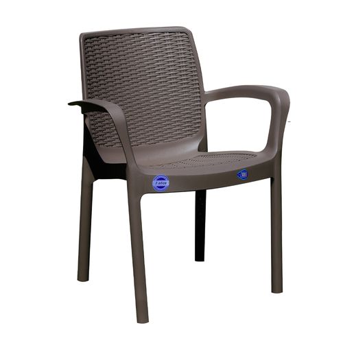Silla Plástica Guinea Rattan Capuchino Beige Voss2000
