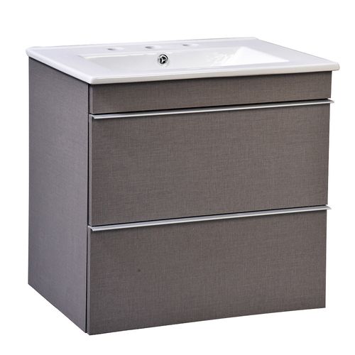 Vanitory Texturado Mesada Loza Recta 60 Cm ABC Muebles