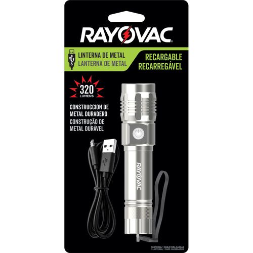 Linterna Recargable Metálica Aaax3 320 Lm Rayovac